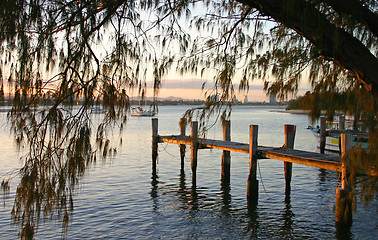 Image showing Jetty At Sunset