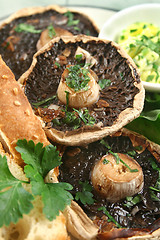 Image showing Mushrooms And Toast