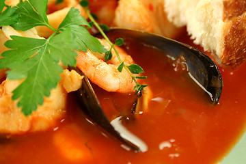 Image showing Mediterranean Seafood Soup