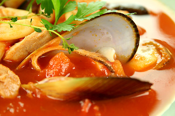 Image showing Mediterranean Seafood Soup