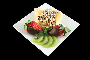 Image showing Choc Bananas And Strawberries 1