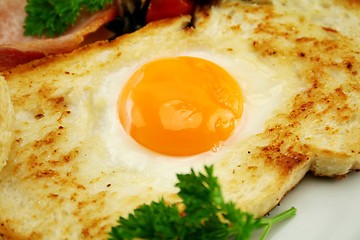 Image showing Fried Egg In Toast