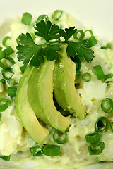 Image showing Potato With Avocado And Shallots