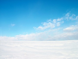 Image showing Pattern for winter presentation, snow and sky