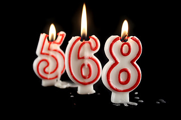 Image showing Burning Birthday Candles