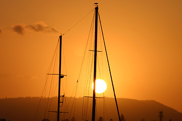 Image showing Masts In The Sun