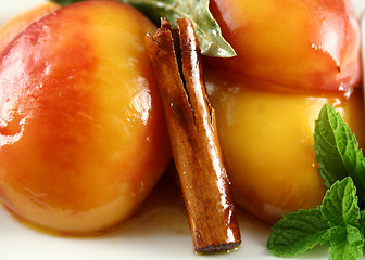 Image showing Poached Nectarines Background