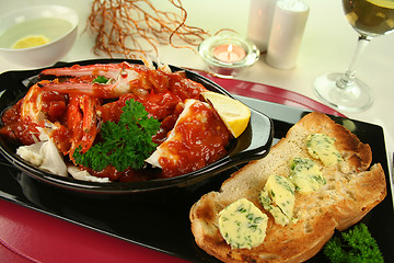 Image showing Cracked Crab In Tomato Sauce