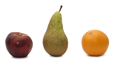Image showing apple, orange and pear