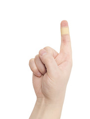 Image showing bandaid on finger