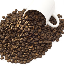 Image showing coffee beans and cup