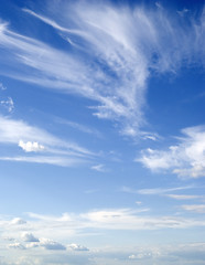 Image showing dark blue sky and clouds