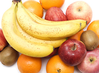 Image showing fresh fruits on white