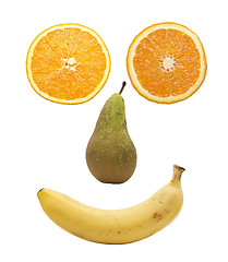 Image showing fruit face over white