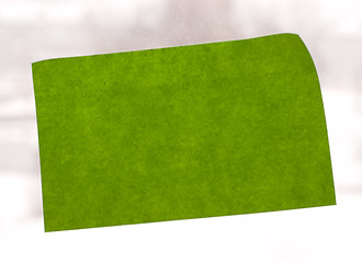 Image showing green empty post-it