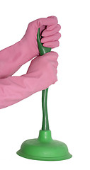 Image showing green plunger