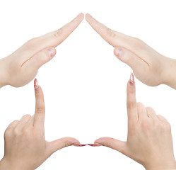 Image showing hand home symbol