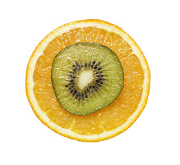 Image showing kiwi and orange slice