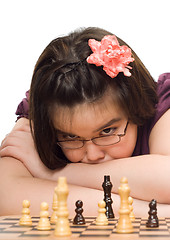 Image showing Child Playing Chess