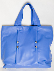 Image showing Fashionable blue Handbag