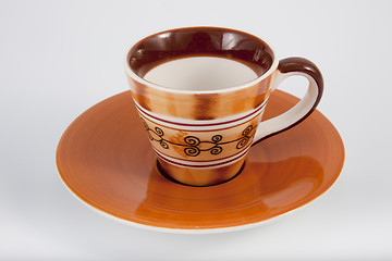 Image showing Orange Coffee Cup on White background 