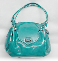 Image showing Fashionable turquoise Handbag