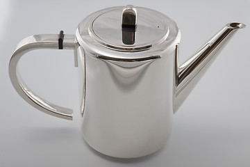 Image showing Chrome coffe maker