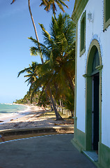 Image showing Church in a tropical beach in Brazil 