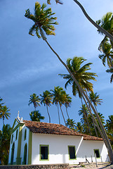 Image showing Church in a tropical beach in Brazil 