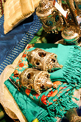 Image showing Ethnic decorations and fabrics