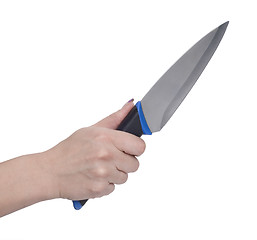 Image showing knife in woman hand