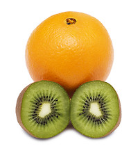 Image showing orange and kiwi
