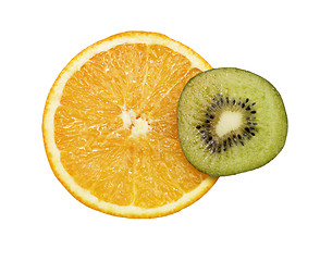 Image showing orange and kiwi slice