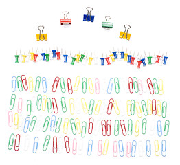 Image showing paperclips and pins background