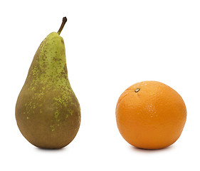 Image showing pear and orange