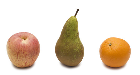 Image showing pear, apple and orange