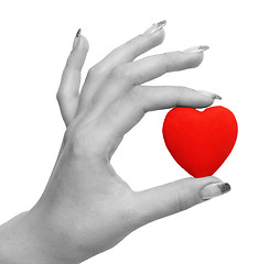 Image showing heart symbol in hand