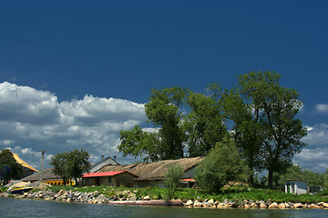 Image showing Small vilage in Danube Delta