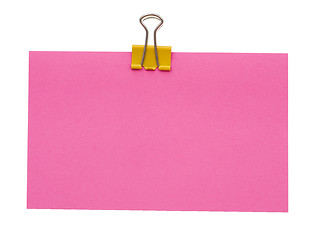 Image showing red paper and clip