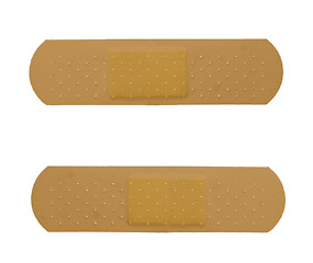 Image showing two bandaid