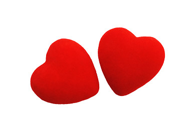Image showing two red hearts