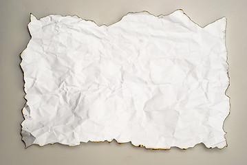 Image showing wrinkled burnt paper