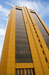 Image showing yellow skyscraper