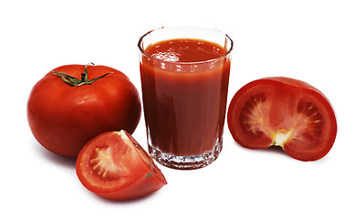 Image showing juice and tomatoes