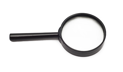 Image showing magnifying glass on white