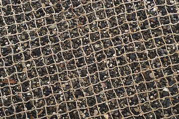 Image showing net and pebble sand