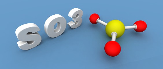Image showing sulfur trioxide molecule