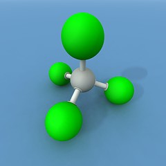 Image showing carbon tetrachloride molecule