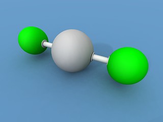 Image showing xenon difluoride molecule 