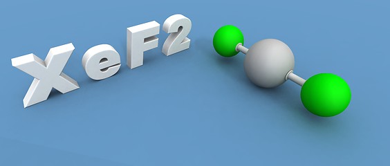 Image showing xenon difluoride molecule 